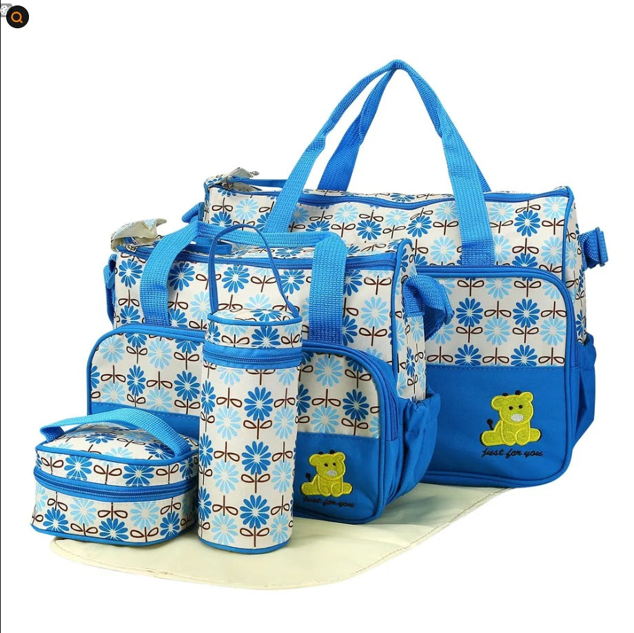 5-Piece Diaper Bag Set with Changing Pad