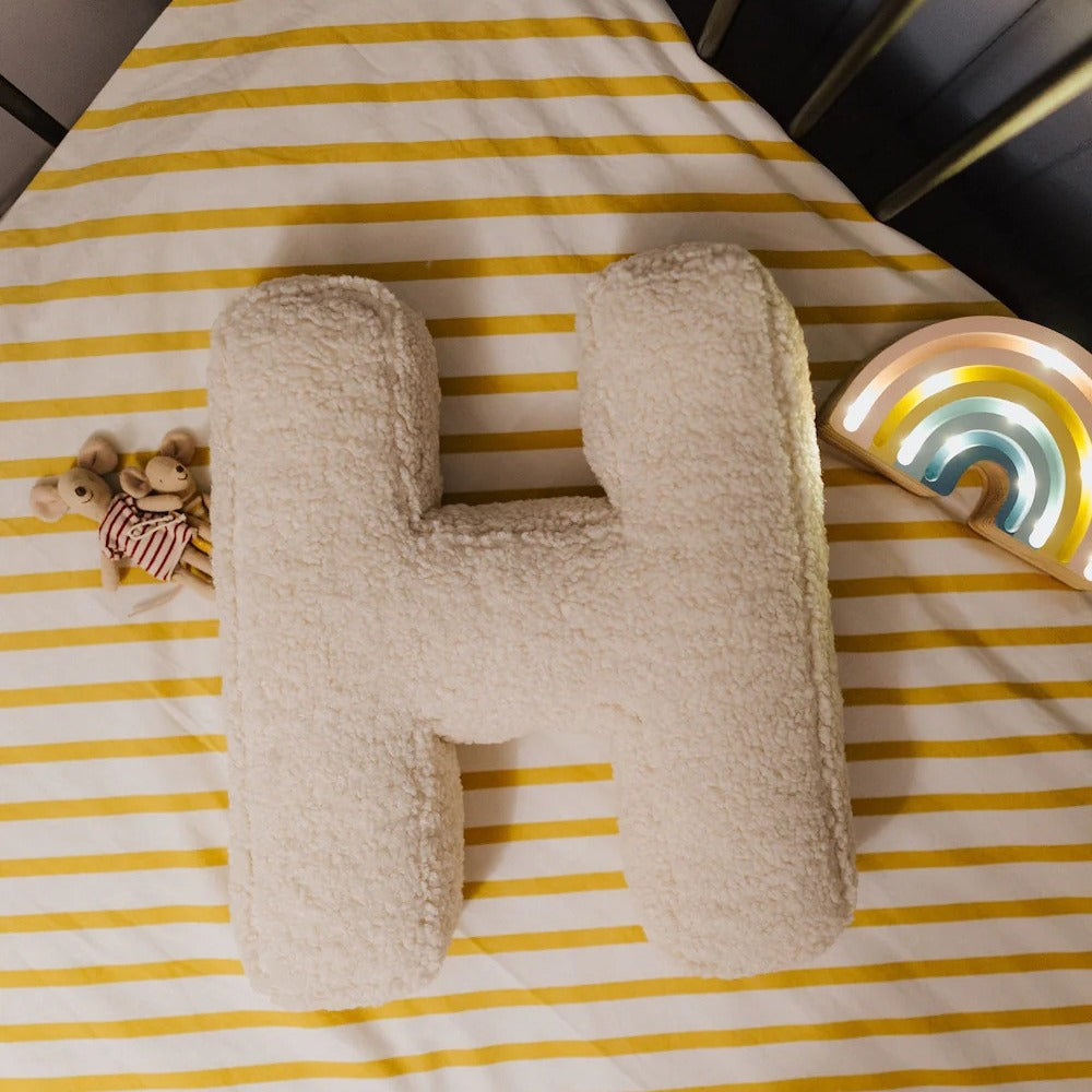 Lambswool Letter Cushion — Decorative Kids' Pillow