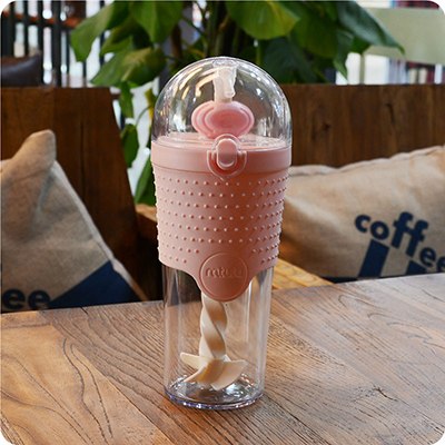 Kids' 500ml Water Bottle with Straw — BPA-Free