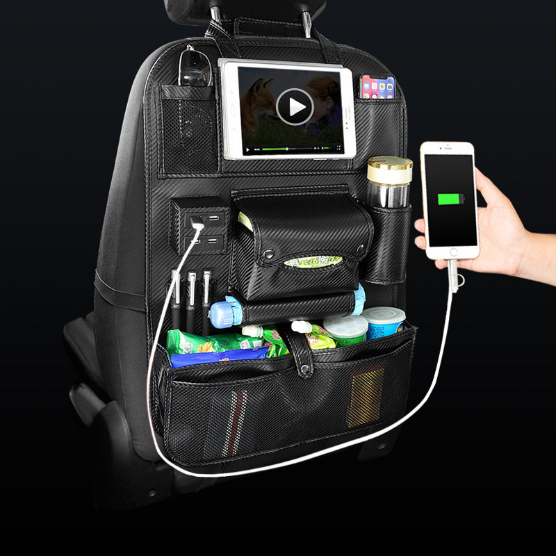 Car Seat Back Organizer with USB Port