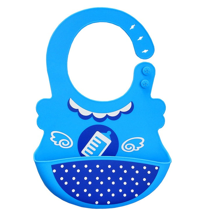 Silicone Baby Bib with Food-Catcher Pocket