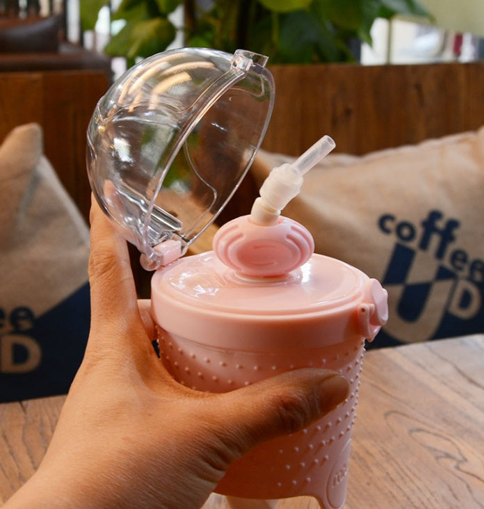 Kids' 500ml Water Bottle with Straw — BPA-Free