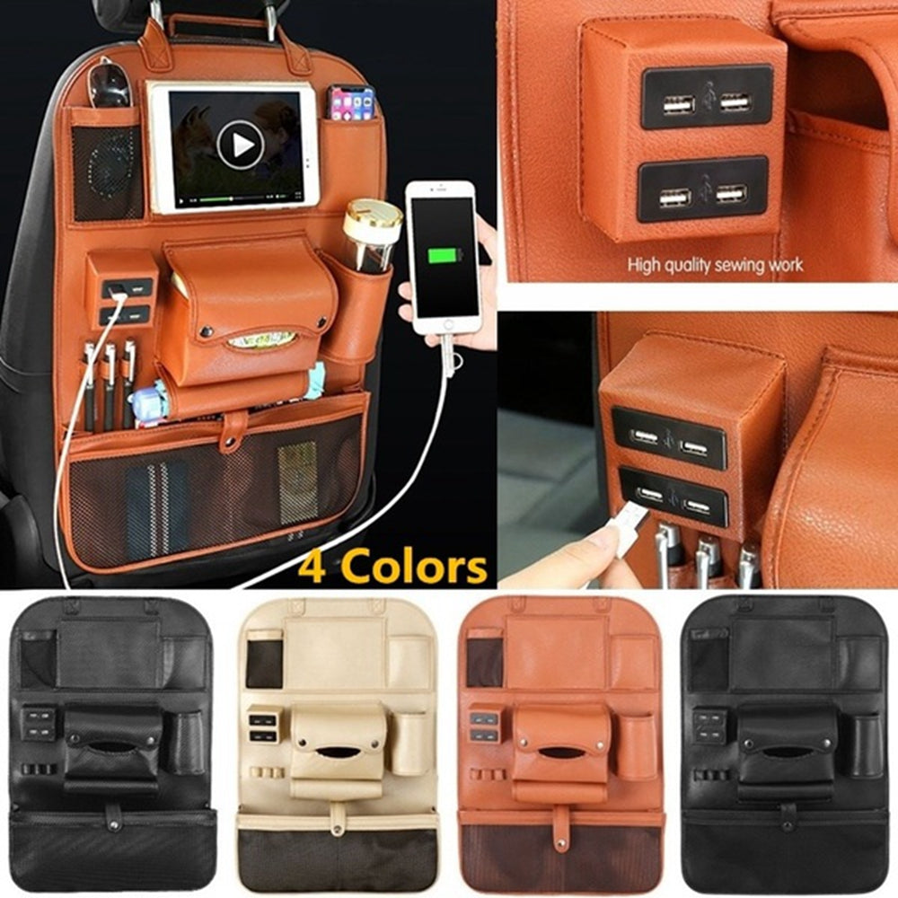Car Seat Back Organizer with USB Port