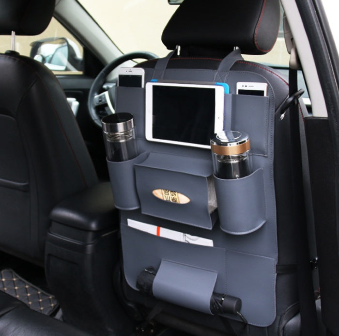 Leather Car Seat Back Organizer