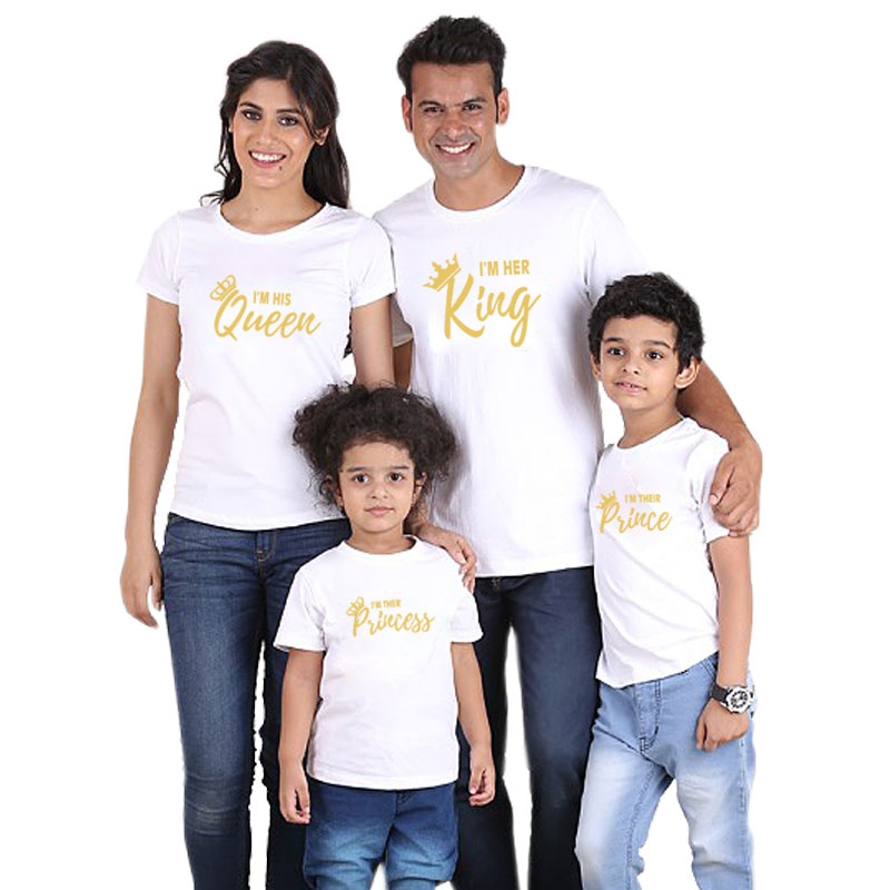 Family Matching Crown Print T-Shirt