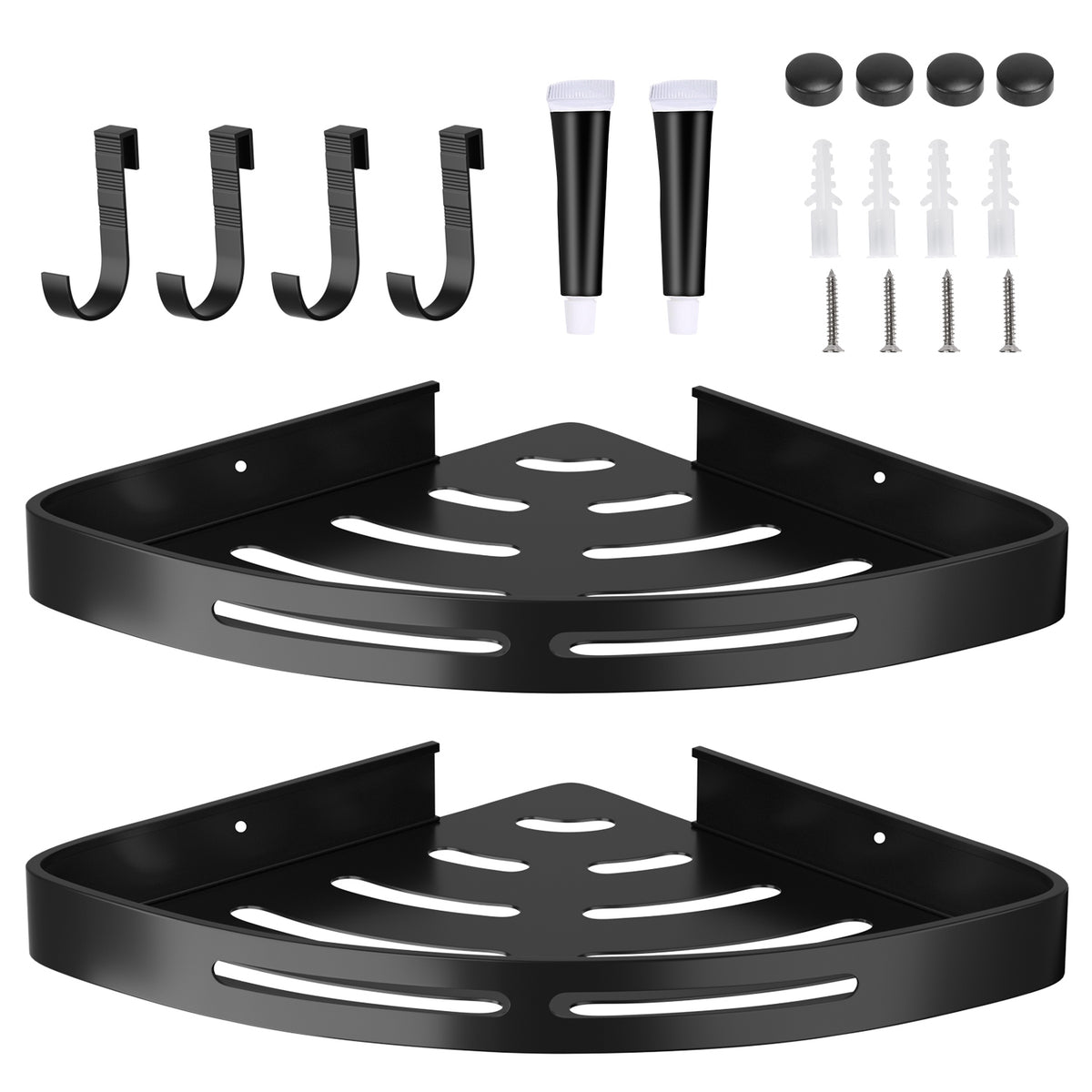 Adhesive Corner Shower Caddy — 2-Piece Set — view 7
