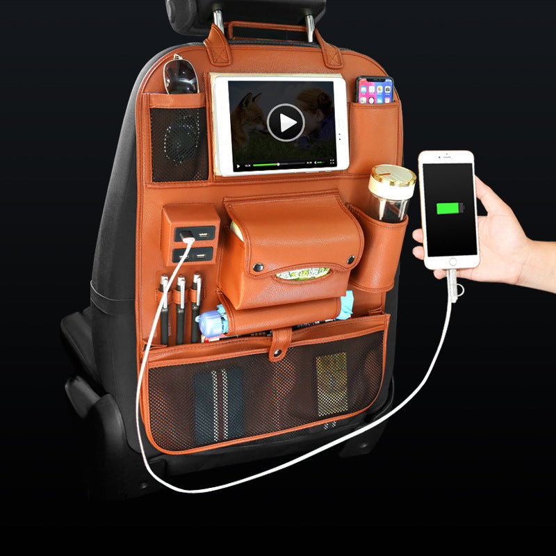 Car Seat Back Organizer with USB Port