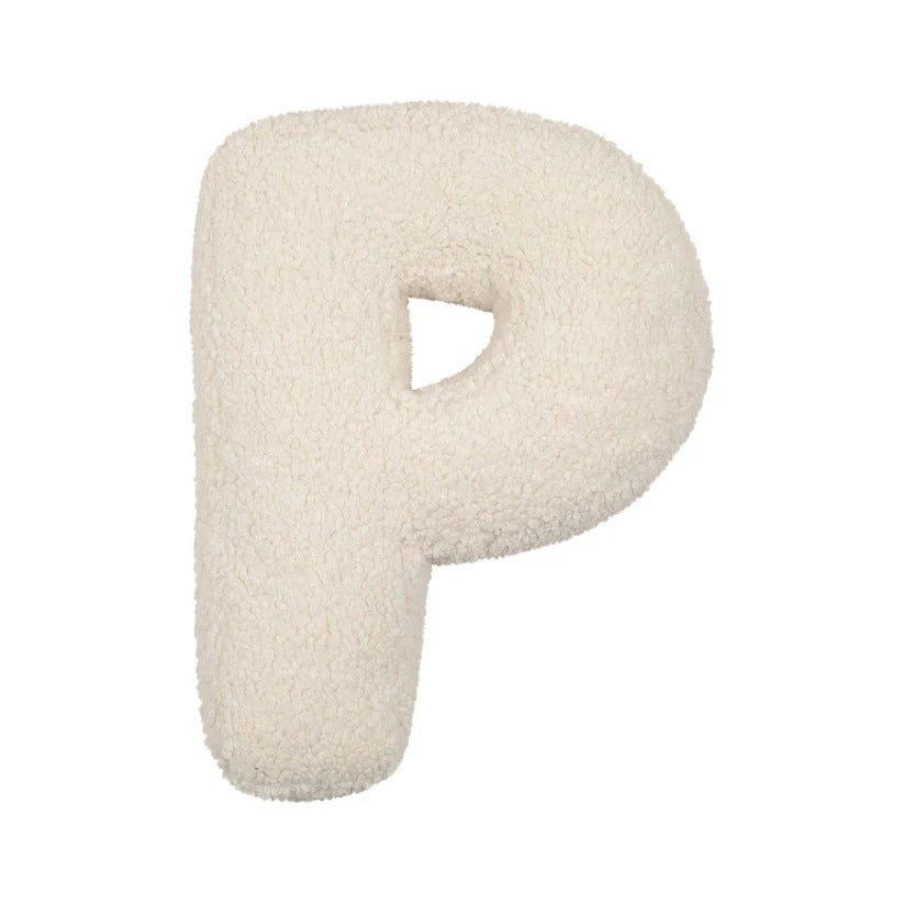 Lambswool Letter Cushion — Decorative Kids' Pillow