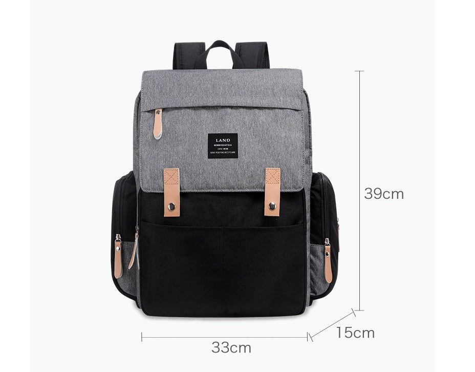 Multi-Function Mommy Backpack — Diaper Bag with USB