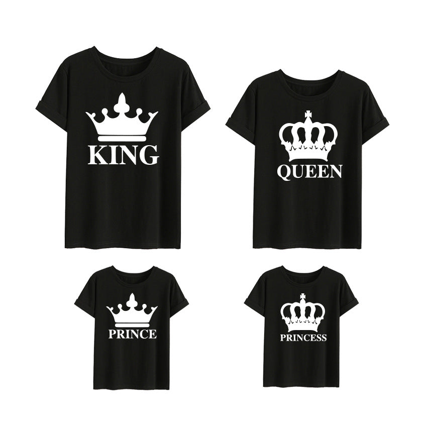 Family Matching Crown Print T-Shirt