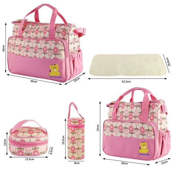 5-Piece Diaper Bag Set with Changing Pad