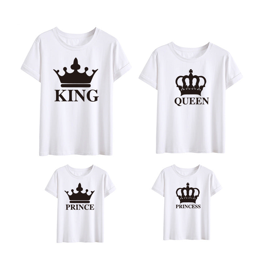 Family Matching Crown Print T-Shirt