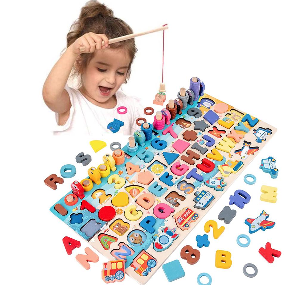 Montessori Fishing & Math Toy Set