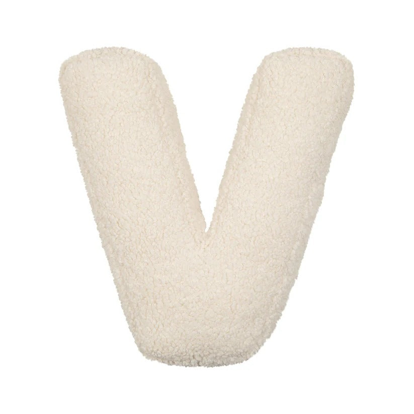 Lambswool Letter Cushion — Decorative Kids' Pillow