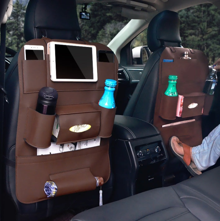 Leather Car Seat Back Organizer
