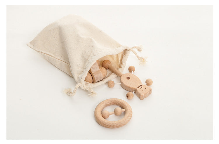 Wooden Baby Rattle & Development Toy
