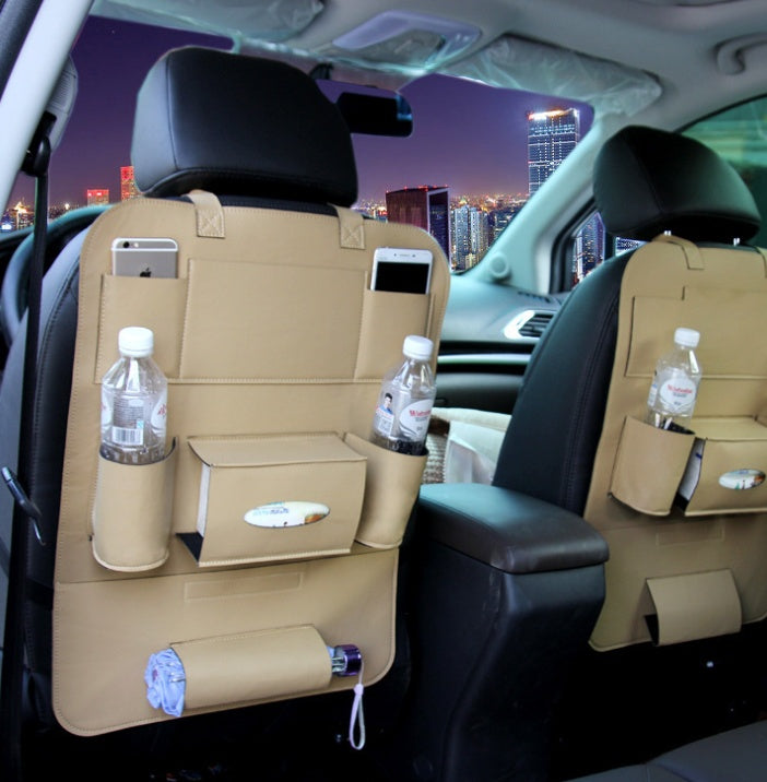 Leather Car Seat Back Organizer