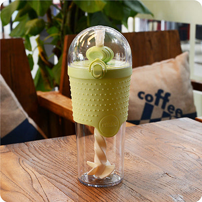 Kids' 500ml Water Bottle with Straw — BPA-Free