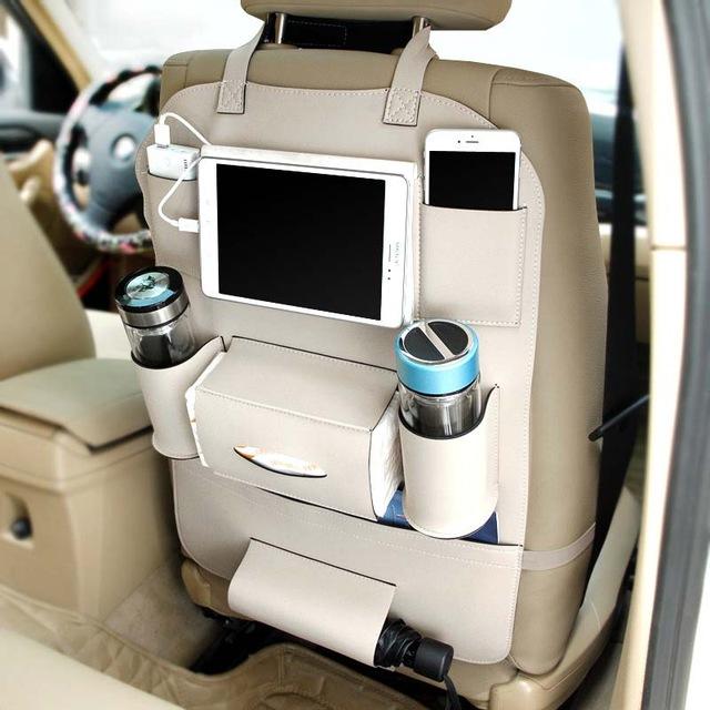 Leather Car Seat Back Organizer