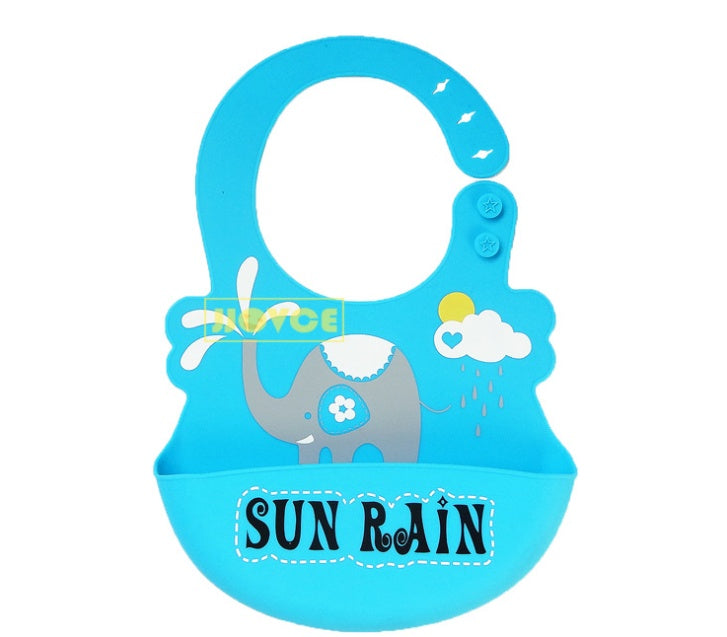 Silicone Baby Bib with Food-Catcher Pocket
