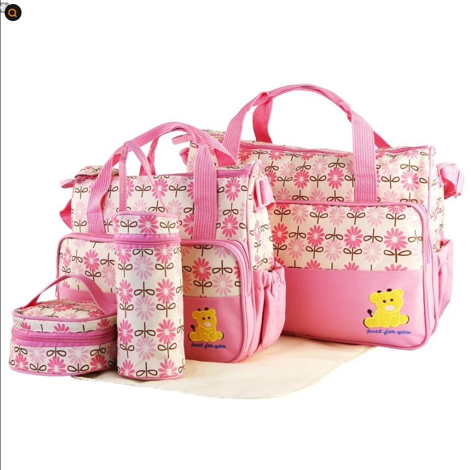 5-Piece Diaper Bag Set with Changing Pad