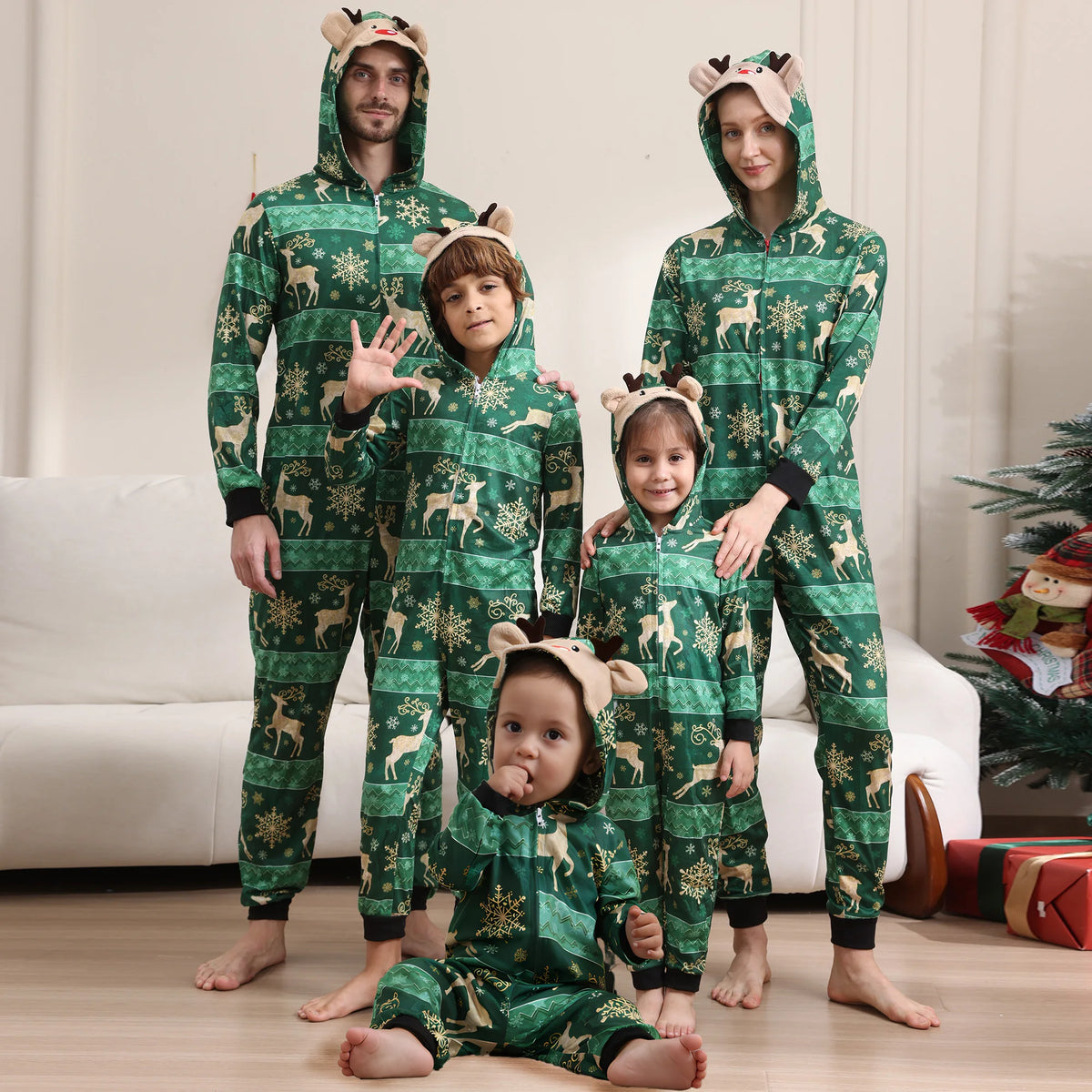 Matching Family Christmas Pajamas — Mom, Dad, Kids & Baby — view 4