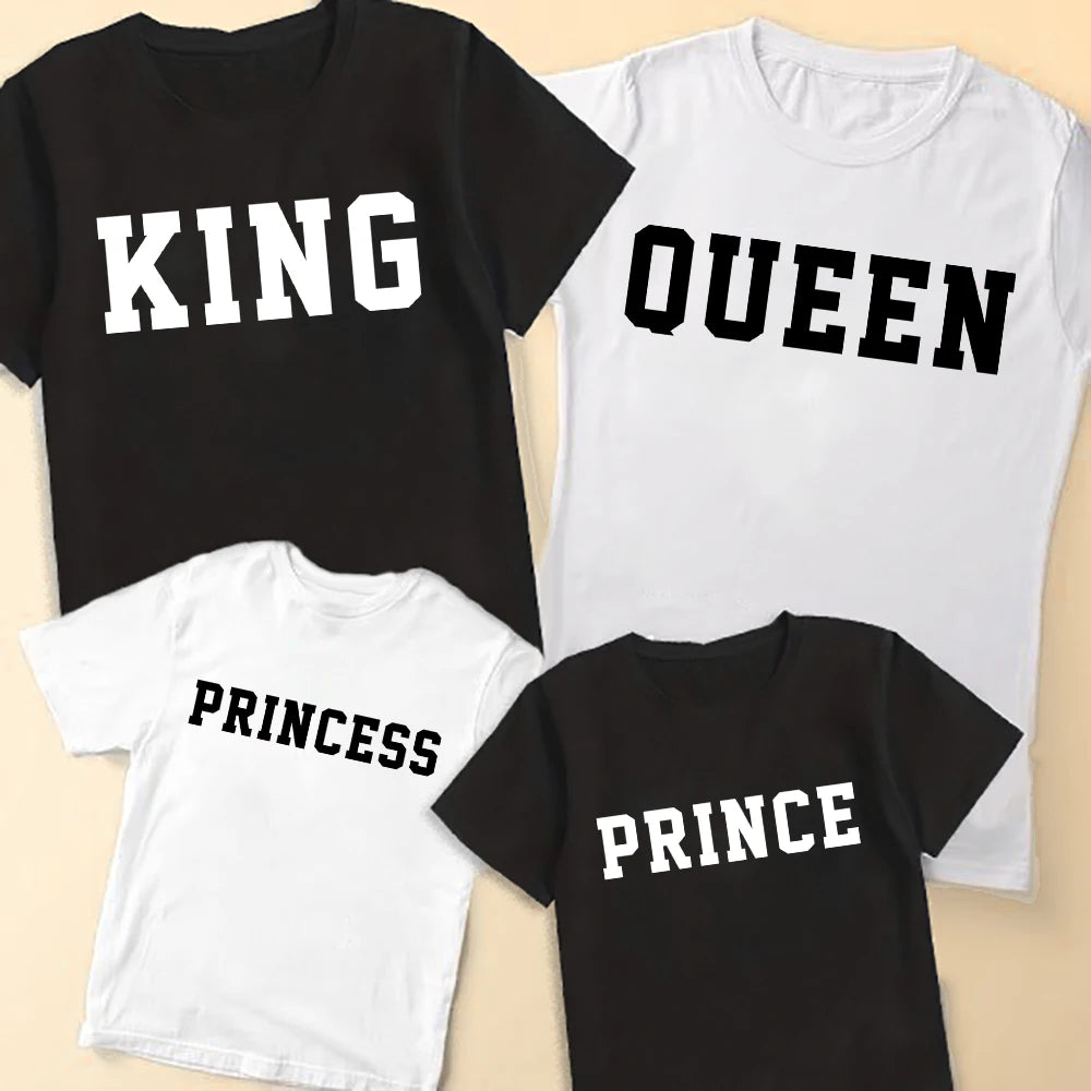King, Queen, Prince & Princess Family Matching T-Shirts
