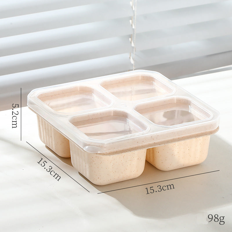 Bento Snack Box — 4 Compartments, Leakproof Lid
