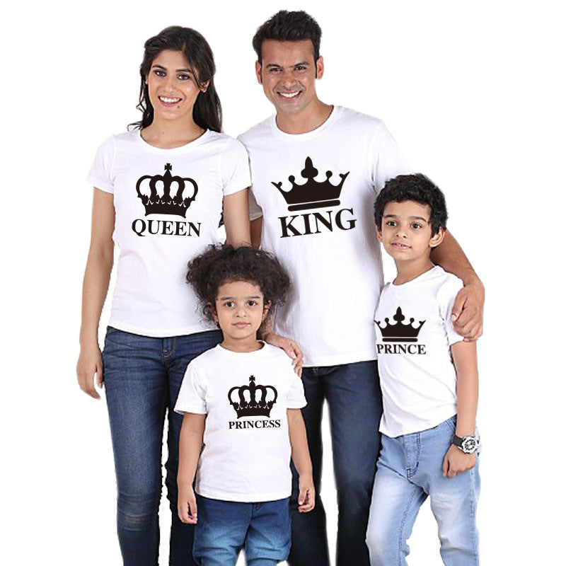 Family Matching Crown Print T-Shirt
