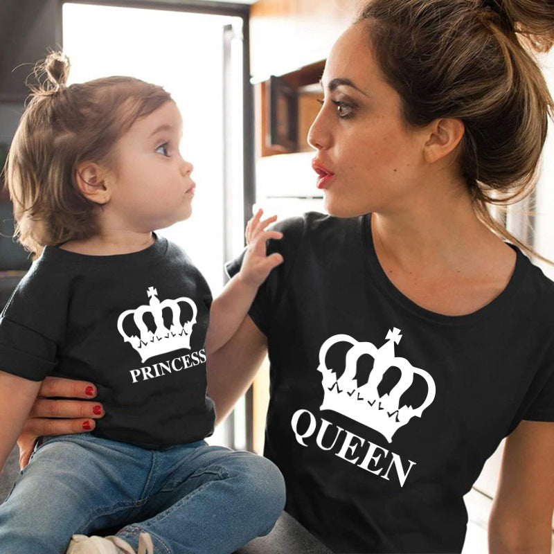 Family Matching Crown Print T-Shirt