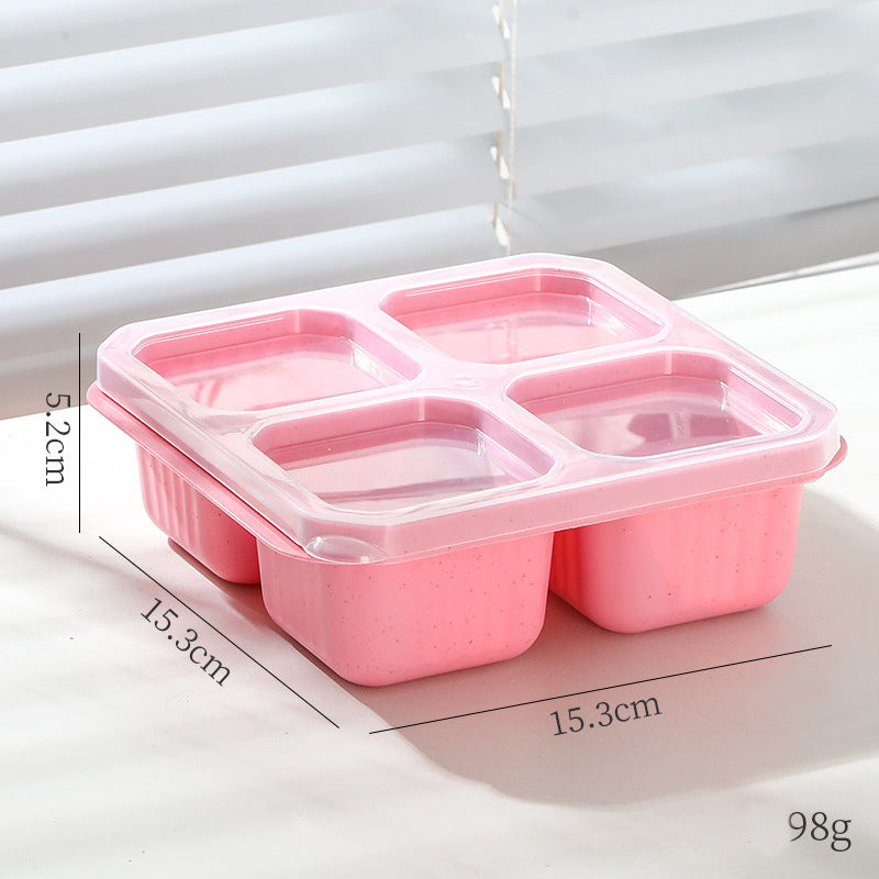 Bento Snack Box — 4 Compartments, Leakproof Lid