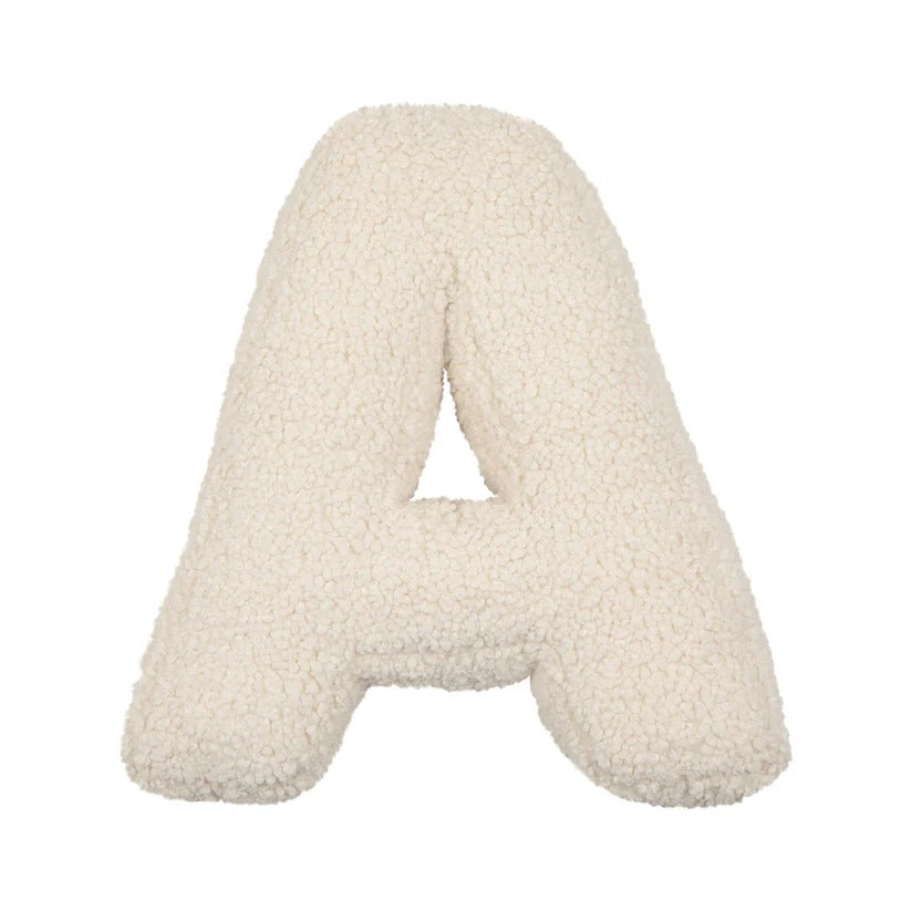 Lambswool Letter Cushion — Decorative Kids' Pillow